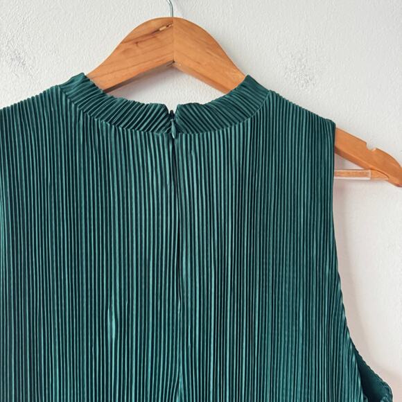 BB Dakota As You Pleats Dress Women Medium Green Mini Going Out Slinky Party - Picture 7 of 10